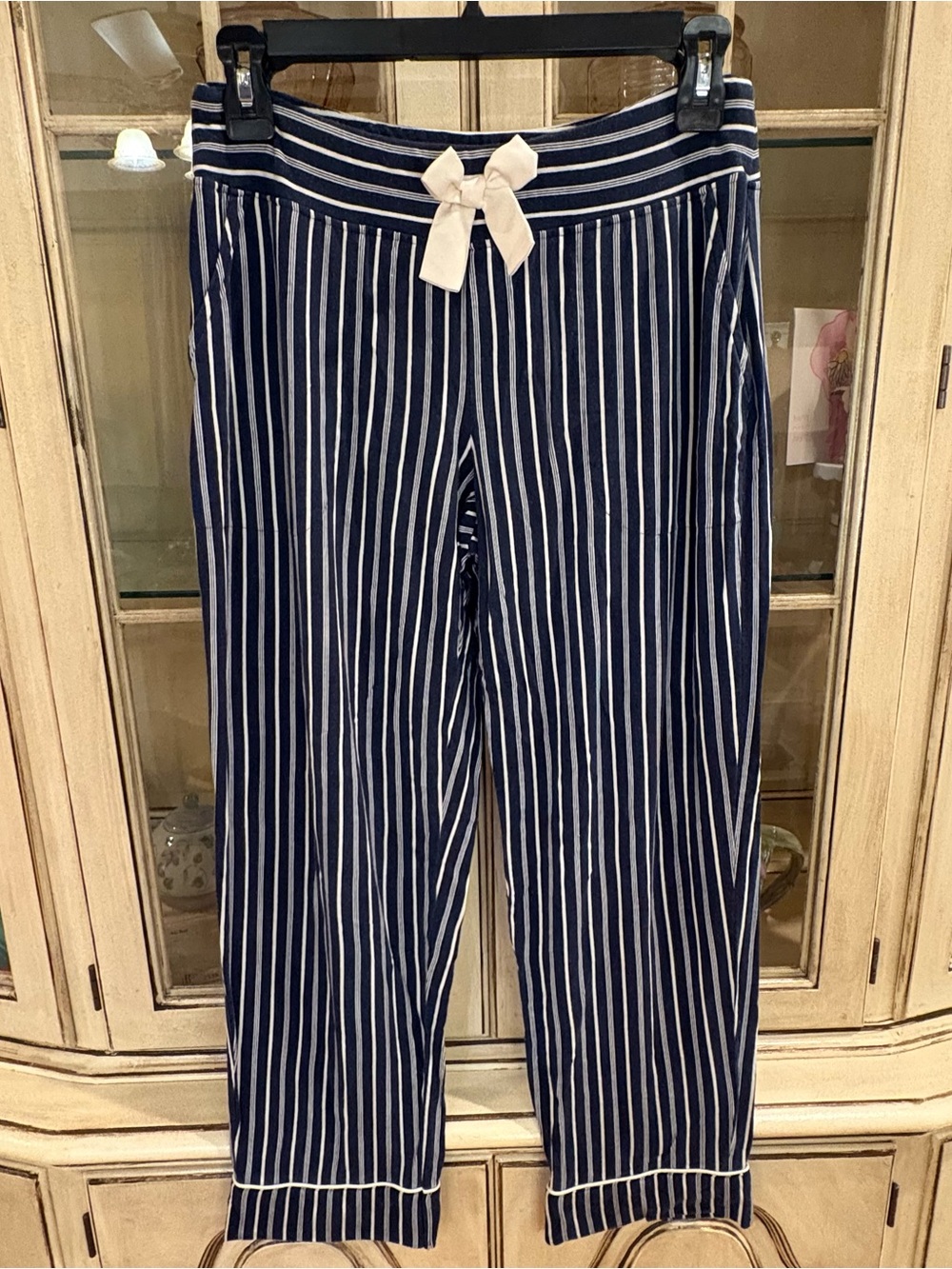 Soma Navy & White Vertical Stripe Lounge Pants